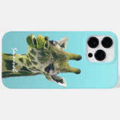 Leuke  Giraffe Lime Green op Aqua Case-Mate iPhone Case (Achterkant (horizontaal))