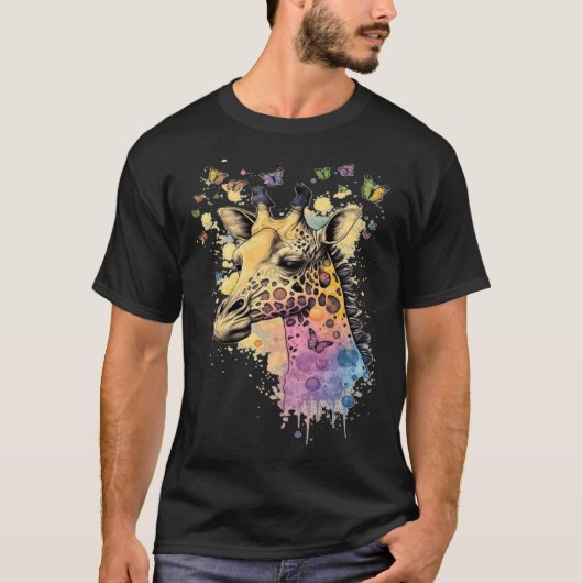Leuke Giraffe Mannen Vrouwen Kinder 1 T-shirt (Voorkant)