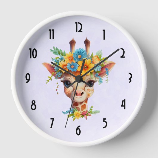 Leuke Giraffe met Floral Crown (Voorkant)
