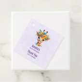 Leuke Giraffe met Floral Crown Bedankjes Labels (In situ)