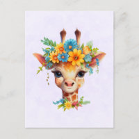 Leuke Giraffe met Floral Crown