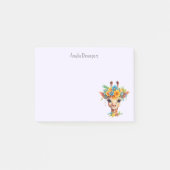 Leuke Giraffe met Floral Crown Post-it® Notes (Voorkant)