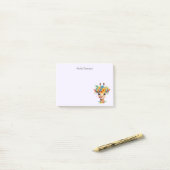 Leuke Giraffe met Floral Crown Post-it® Notes (Op bureau)