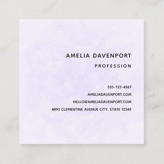 Leuke Giraffe met Floral Crown Vierkante Visitekaartje (Achterkant)