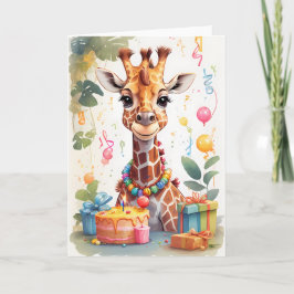 Leuke giraffe met veel cadeaus | KAART
