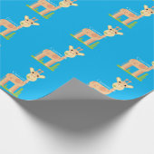 Leuke Giraffe Munching Thunder_Cove Cadeaupapier (Hoek)
