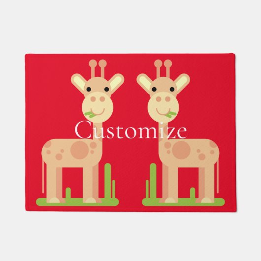 Leuke Giraffe Munching Thunder_Cove Deurmat (Voorkant)