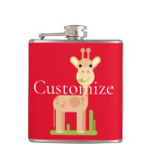 Leuke Giraffe Munching Thunder_Cove Heupfles (Voorkant)