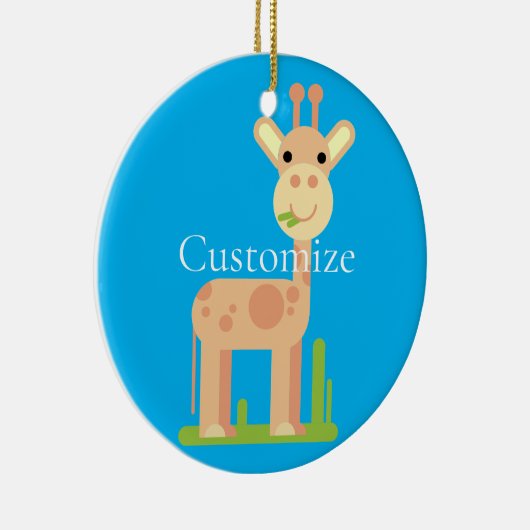 Leuke Giraffe Munching Thunder_Cove Keramisch Ornament (Rechts)