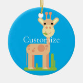 Leuke Giraffe Munching Thunder_Cove Keramisch Ornament (Voorkant)