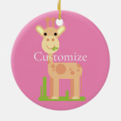 Leuke Giraffe Munching Thunder_Cove Keramisch Ornament (Achterkant)