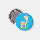 Leuke Giraffe Munching Thunder_Cove Magneet (Voorkant / Achterkant)