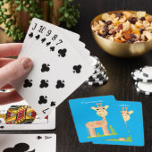 Leuke Giraffe Munching Thunder_Cove Pokerkaarten (Insitu)