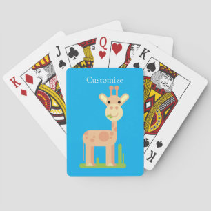 Leuke Giraffe Munching Thunder_Cove Pokerkaarten