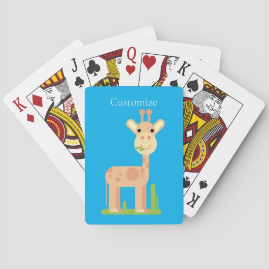 Leuke Giraffe Munching Thunder_Cove Pokerkaarten (Achterkant)