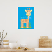 Leuke Giraffe Munching Thunder_Cove Poster (Keuken)