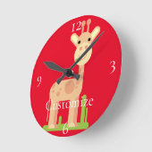 Leuke Giraffe Munching Thunder_Cove Ronde Klok (Hoek)