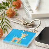 Leuke Giraffe Munching Thunder_Cove Sleutelhanger (Voorkant Rechts)