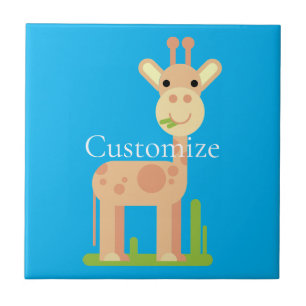 Leuke Giraffe Munching Thunder_Cove Tegeltje