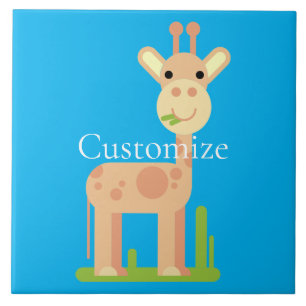 Leuke Giraffe Munching Thunder_Cove Tegeltje