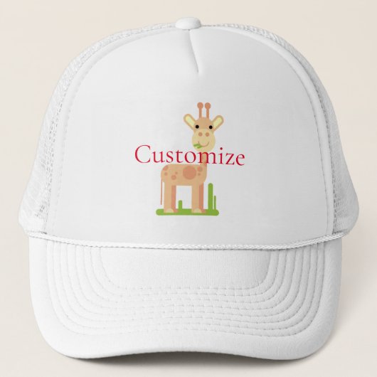 Leuke Giraffe Munching Thunder_Cove Trucker Pet (Voorkant)
