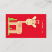 Leuke Giraffe Munching Thunder_Cove Visitekaartje (Achterkant)