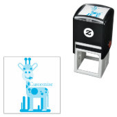 Leuke Giraffe Munching Thunder_Cove Zelfinktende Stempel (In situ)