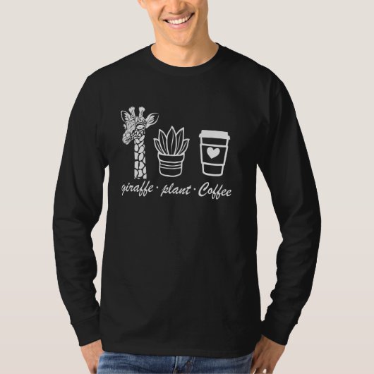 Leuke Giraffe Plant T-shirt (Voorkant)