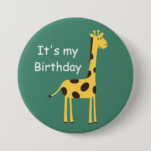Leuke Giraffe Ronde Button 7,6 Cm