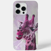 Leuke  Giraffe Roze Framboos en Grijs Case-Mate iPhone Case (Achterkant)