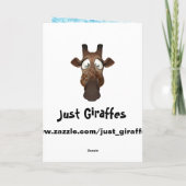 Leuke Giraffe & Roze Kerstkaart Cupcake Feestdagen Kaart (Achterkant)