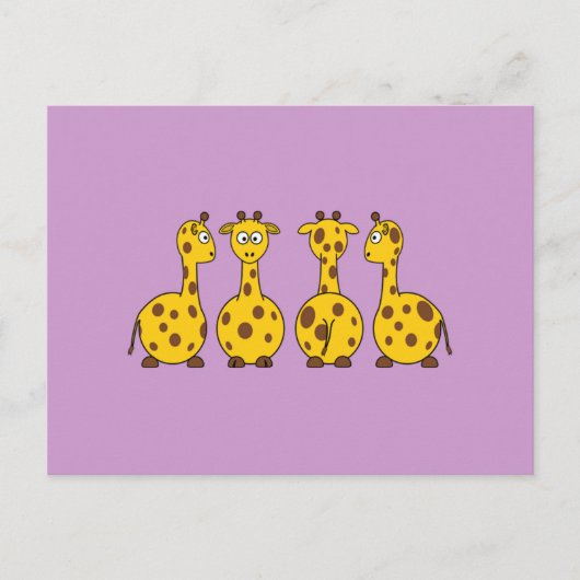 Leuke Giraffe, Wilde Dier Briefkaart (Voorkant)