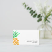 Leuke girly ananas waterverf Art Fruit Tropisch Visitekaartje (Staand voorkant)