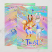 Leuke Girly Forest Dieren Ballroom Dansen Kaart (Voorkant / Achterkant)