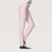 Leuke Girly Galoping Paarden Beige Roze Leggings (Rechts)
