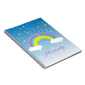 Leuke Girly Geïllustreerde Kleurrijke Regenboog en Notitieboek (Rechterzijde)