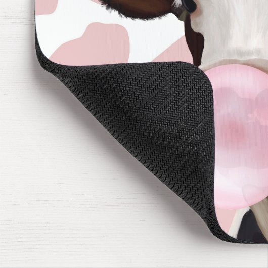 Leuke Girly Koe Blazen Roze Bubblegum Muismat (Hoek)