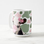 Leuke Girly Pink Bubblegum Blowing Koe Koffiemok (Voorkant links)