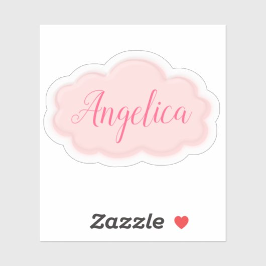Leuke Girly Pink Cloud Illustratie Voeg Aangepaste Sticker (Vel)