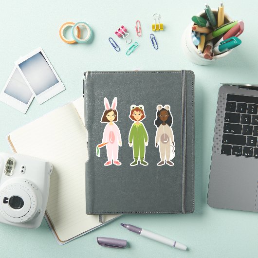Leuke girly pyjama party meisje kunst sticker (iPad Cover)