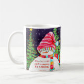 Leuke Girly Sneeuwman Kerstmis Inspirativiteit Koffiemok (Links)