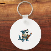 Leuke gitaar spelenT-Shirt Sleutelhanger (Voorkant)