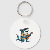 Leuke gitaar spelenT-Shirt Sleutelhanger (Achterkant)