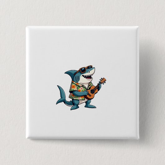Leuke gitaar spelenT-Shirt Vierkante Button 5,1 Cm (Voorkant)