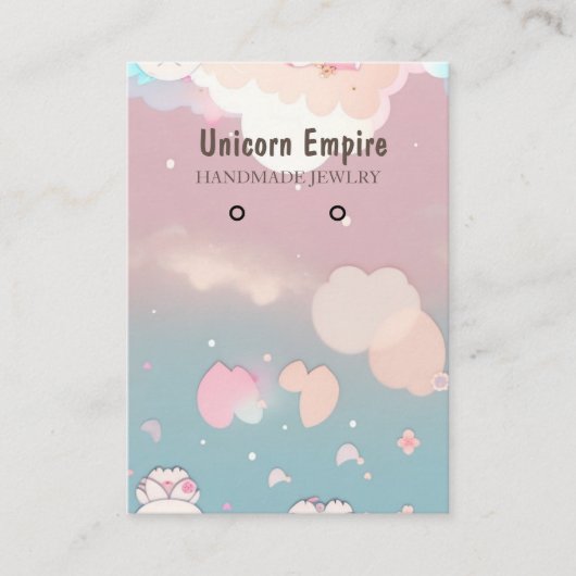 Leuke Gladde eenhoorn kleur meisjesoorhouder Visitekaartje (Voorkant)
