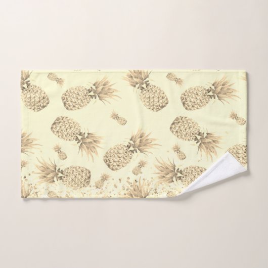 Leuke glitterij gouden ananas badhanddoek set bad handdoek (Handdoek)