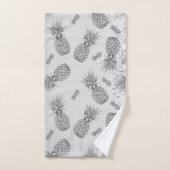 Leuke glitterij zilveren ananas badhanddoek set bad handdoek (Handdoek)