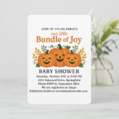 Leuke Glittery Herfst Pumpkin Patch Kaart (Staand voorkant)