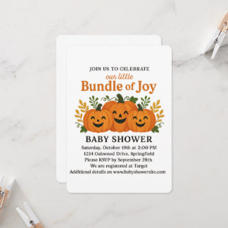Leuke Glittery Herfst Pumpkin Patch Kaart