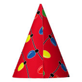 Leuke gloeilampen Kerstfeest papier kegel petten Feesthoedjes (Achterkant)